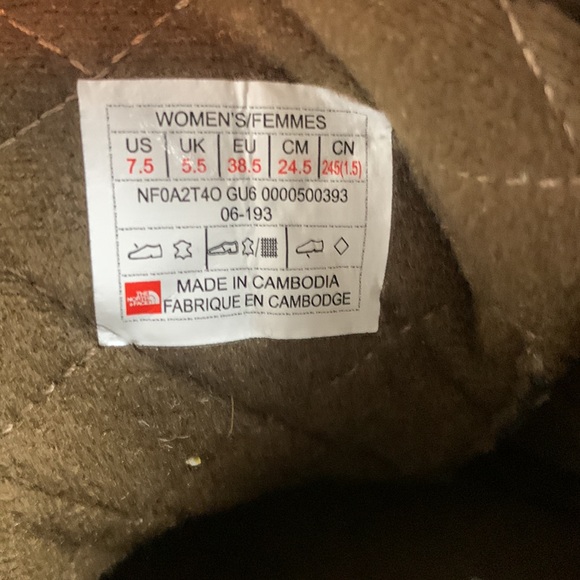 The North Face Women’s Boot Paddock Brown Leather size 7.5 - Picture 6 of 10